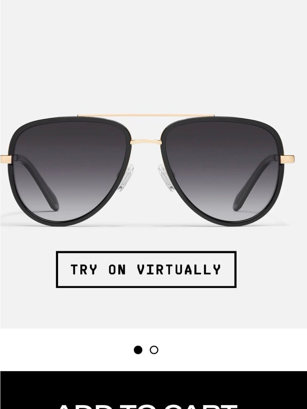 quay australia all in black & gold small polarized aviator sunglasses eyewear